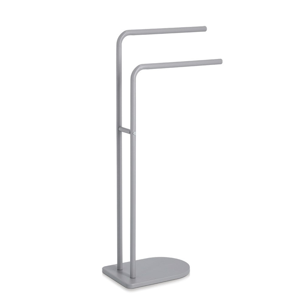 Suport prosoape dublu Zeller Gstyle, metal, gri, 41 x 20,5 x 86 cm