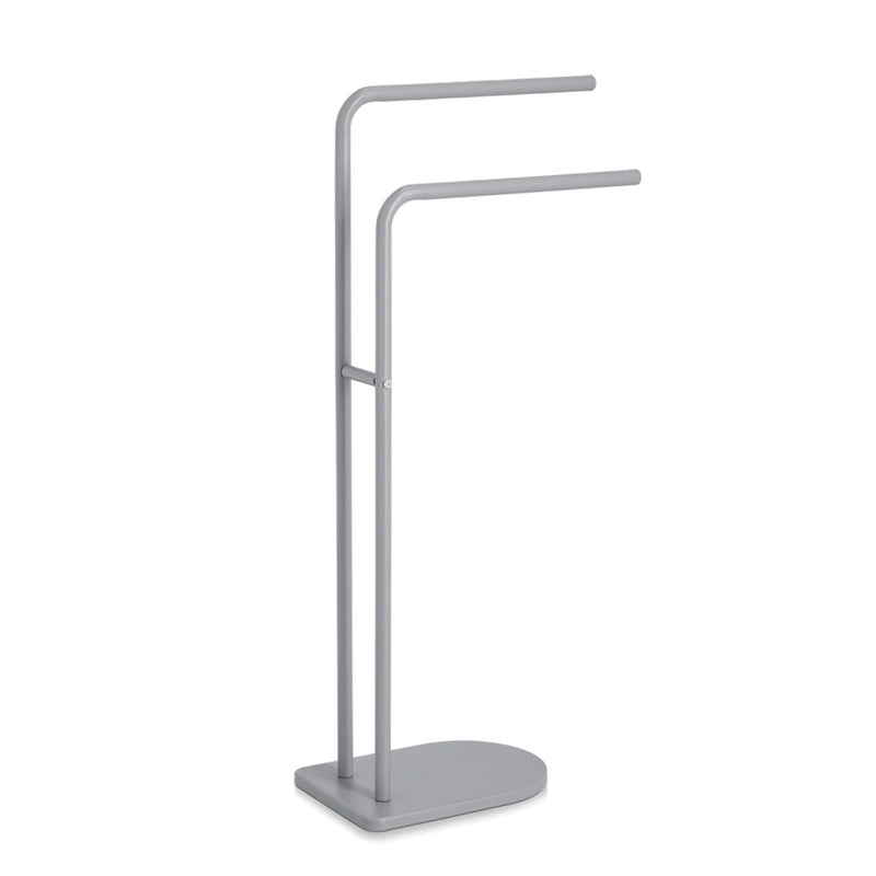 Suport prosoape dublu Zeller Gstyle, metal, gri, 41 x 20,5 x 86 cm
