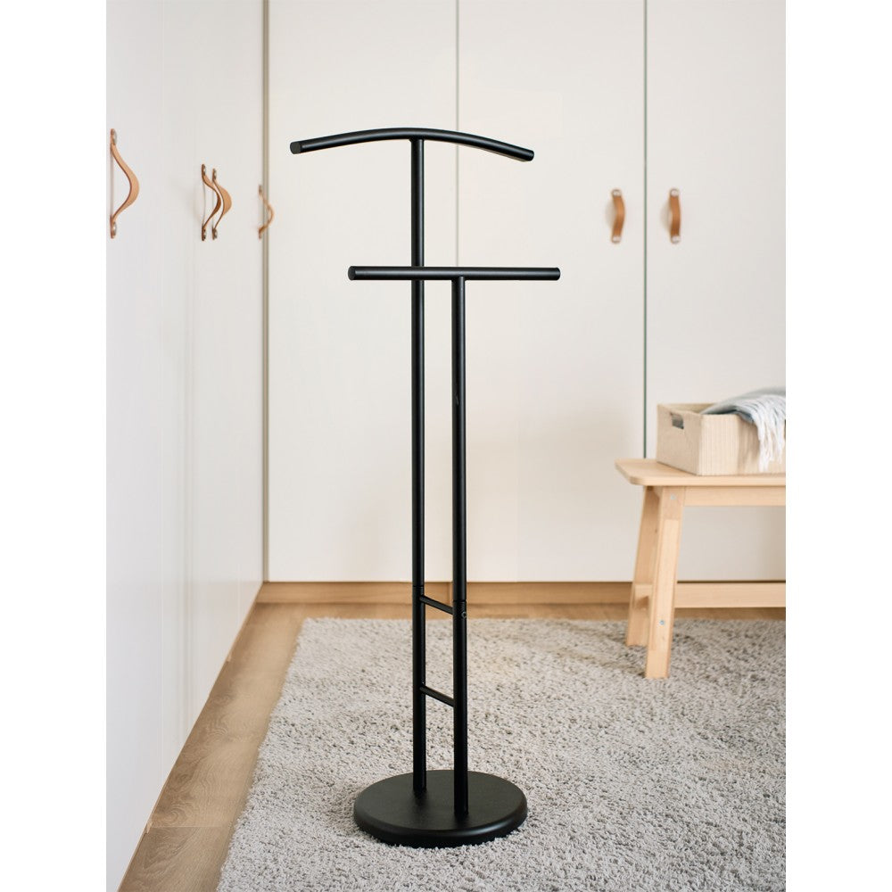 Suport costum Black Valet, metal, negru, 46 x 28 x 114 cm