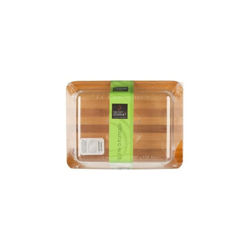 Platou Fromage, bambus cu capac acril, 25 x 20 x 8 cm, 111534
