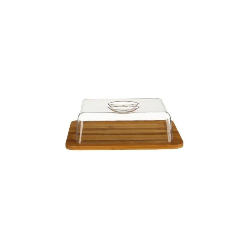 Platou Fromage, bambus cu capac acril, 25 x 20 x 8 cm, 111534