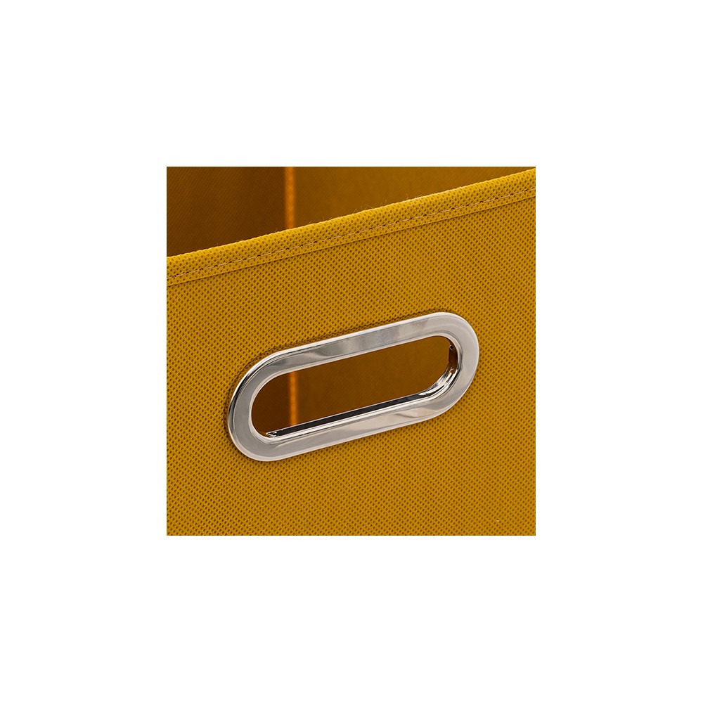 Cutie depozitare Almaster, textil, galben, 31 x 31 cm