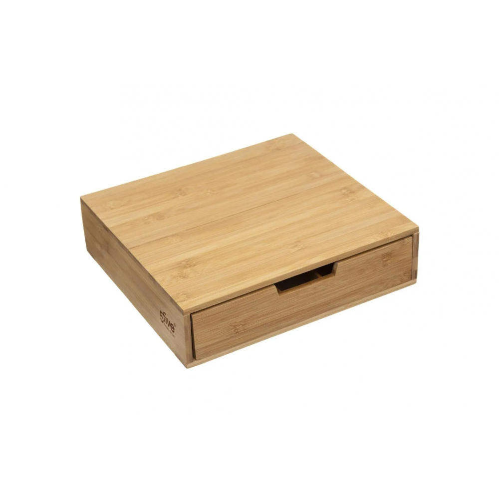 Cutie depozitare capsule cafea Skive, bambus, 34.5 x 30.5 x .8 cm