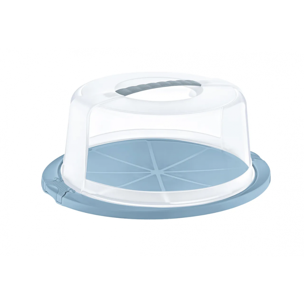 Cutie depozitare tort, plastic, rotunda, cu maner 38 x 17 cm