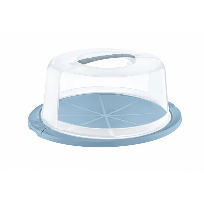 Cutie depozitare tort, plastic, rotunda, cu maner 38 x 17 cm