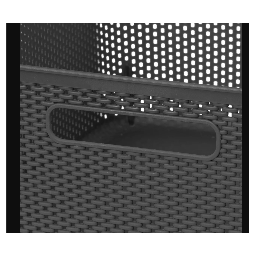 Cutie depozitare Croshet Grey, plastic, 4 litri, 25.5 x 19.5 x H 10.5 cm