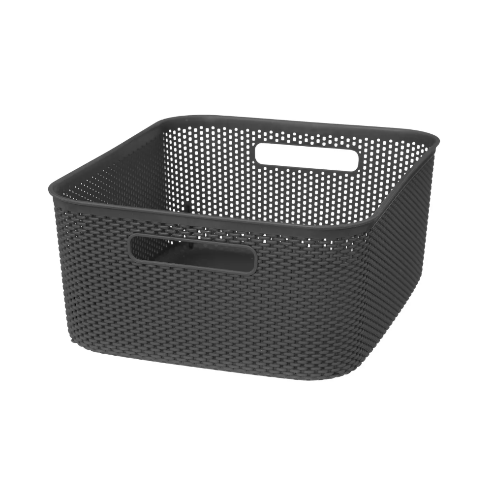 Cutie depozitare Croshet Grey, plastic, 4 litri, 25.5 x 19.5 x H 10.5 cm