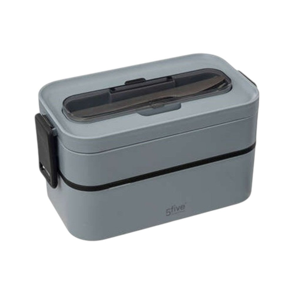 Cutie Lunch Box Grey, plastic, 21.5 x 11 x H 11.5 cm
