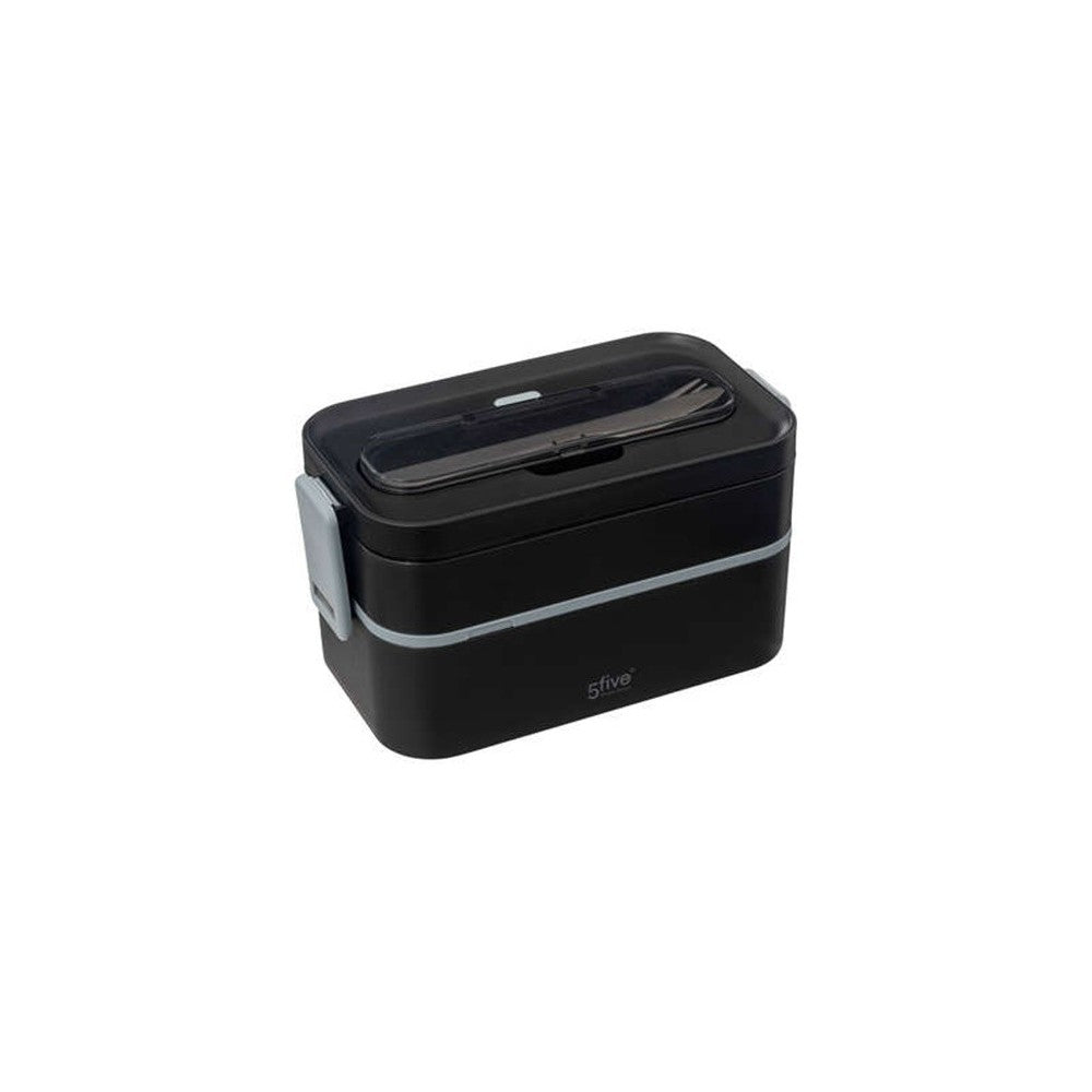 Cutie Lunch Box Black, plastic, 21.5 x 11 x H 11.5 cm