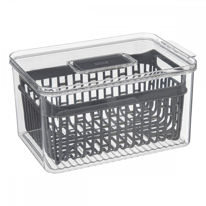 Cutie organizare Frigider Tiny, acril, cu capac, 24 x 12 x 15 cm