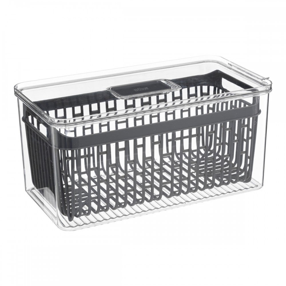 Cutie organizare Frigider Tiny, acril, cu capac, 32 x 15 x 16 cm