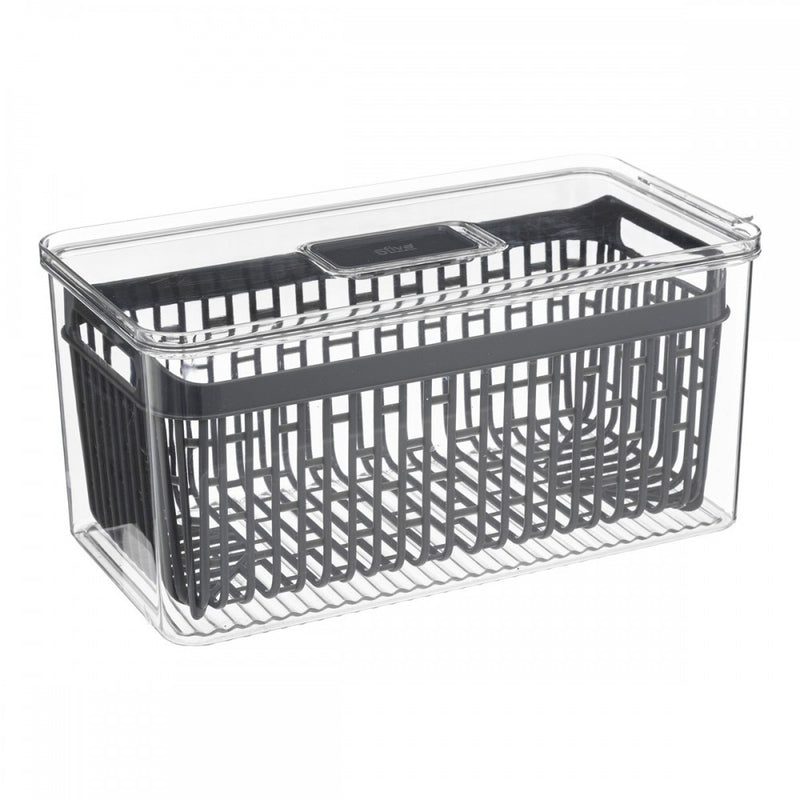 Cutie organizare Frigider Tiny, acril, cu capac, 32 x 15 x 16 cm