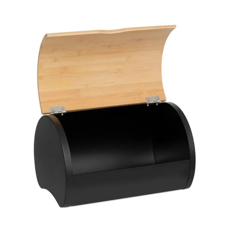 Cutie paine Axera, metal, bambus, 32 x 20.5 x H 24 cm