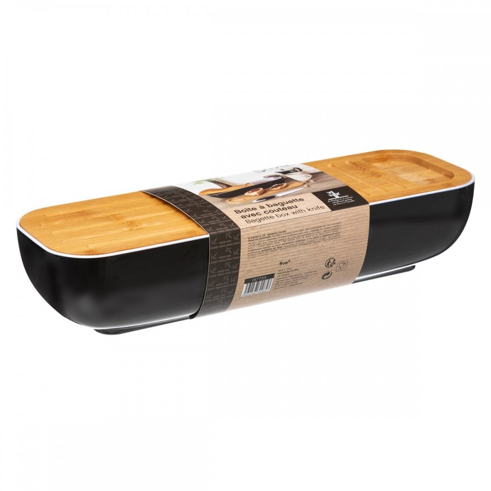 Cutie paine Black Baguette, 40 x 12 x 8.5 cm