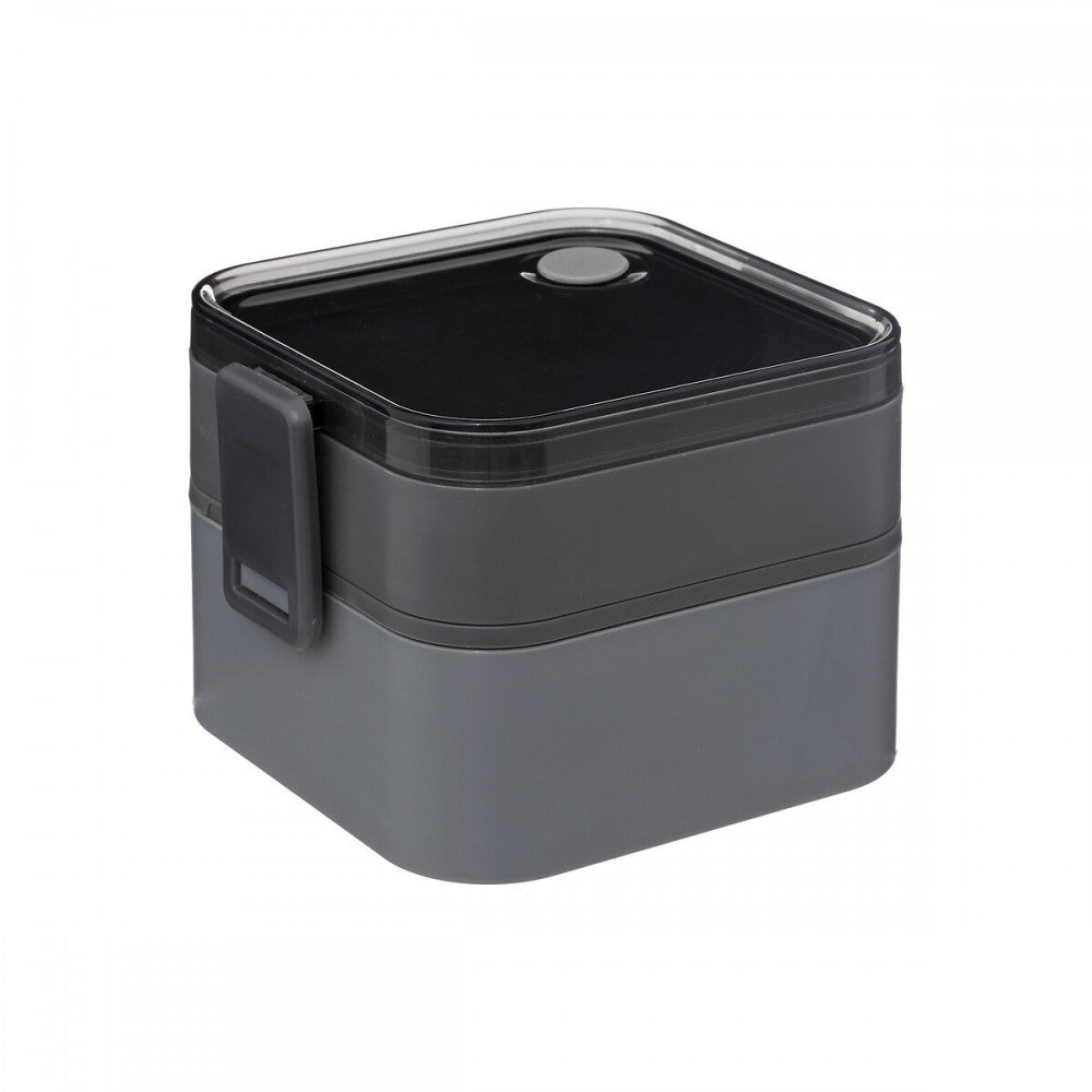 Cutie pranz Alfred, plastic fara BPA, gri, 14.2 x 11.6 x H 16 cm