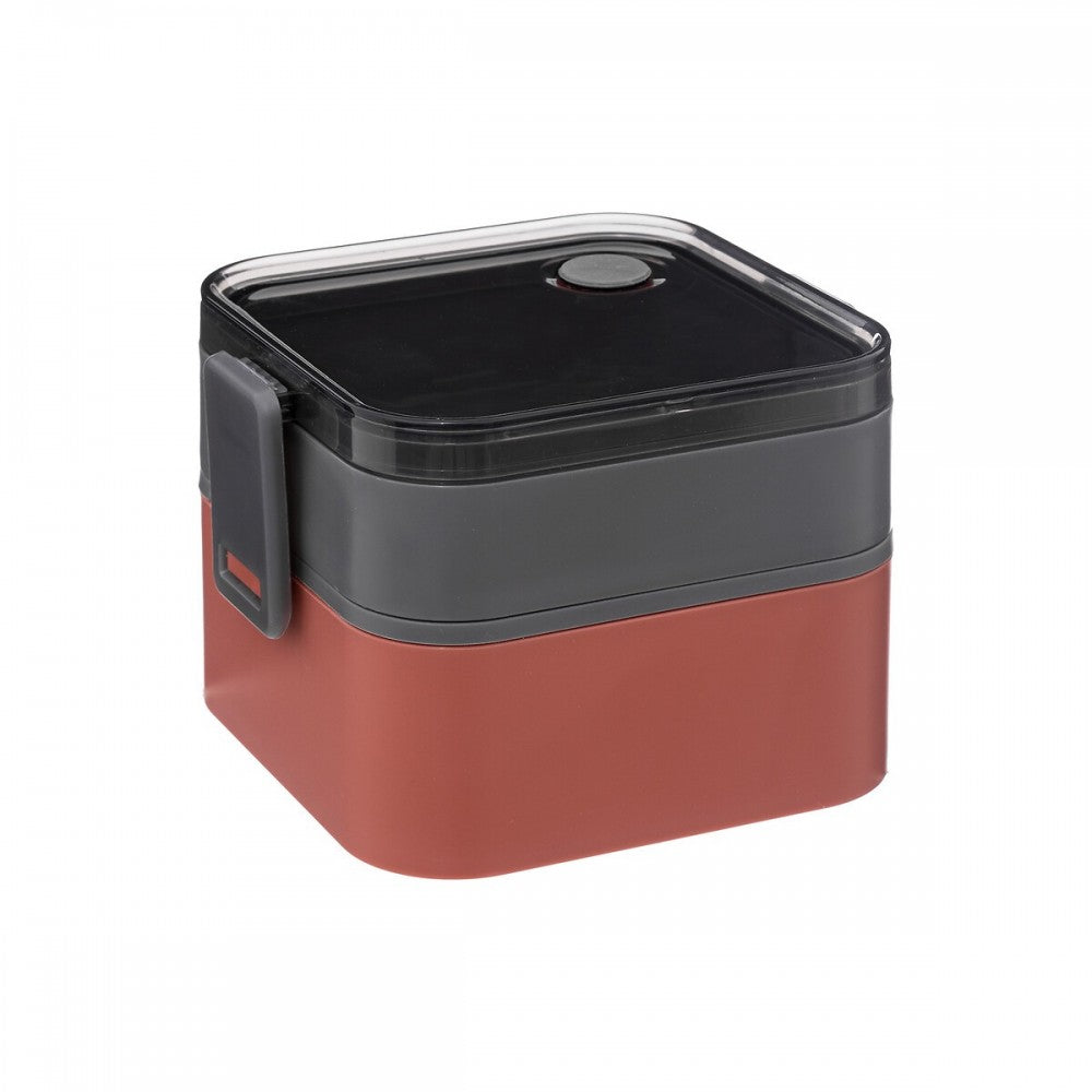 Cutie pranz Alfred, plastic fara BPA, rosu, 14.2 x 11.6 x H 16 cm
