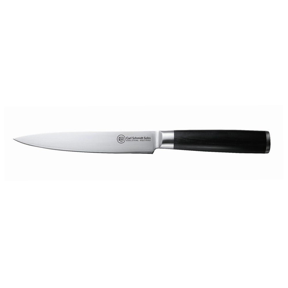 Cutit feliat Konstanz, otel damasc 67 straturi, duritate HRC 62, lama 18 cm
