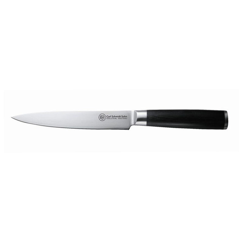 Cutit feliat Konstanz, otel damasc 67 straturi, duritate HRC 62, lama 18 cm