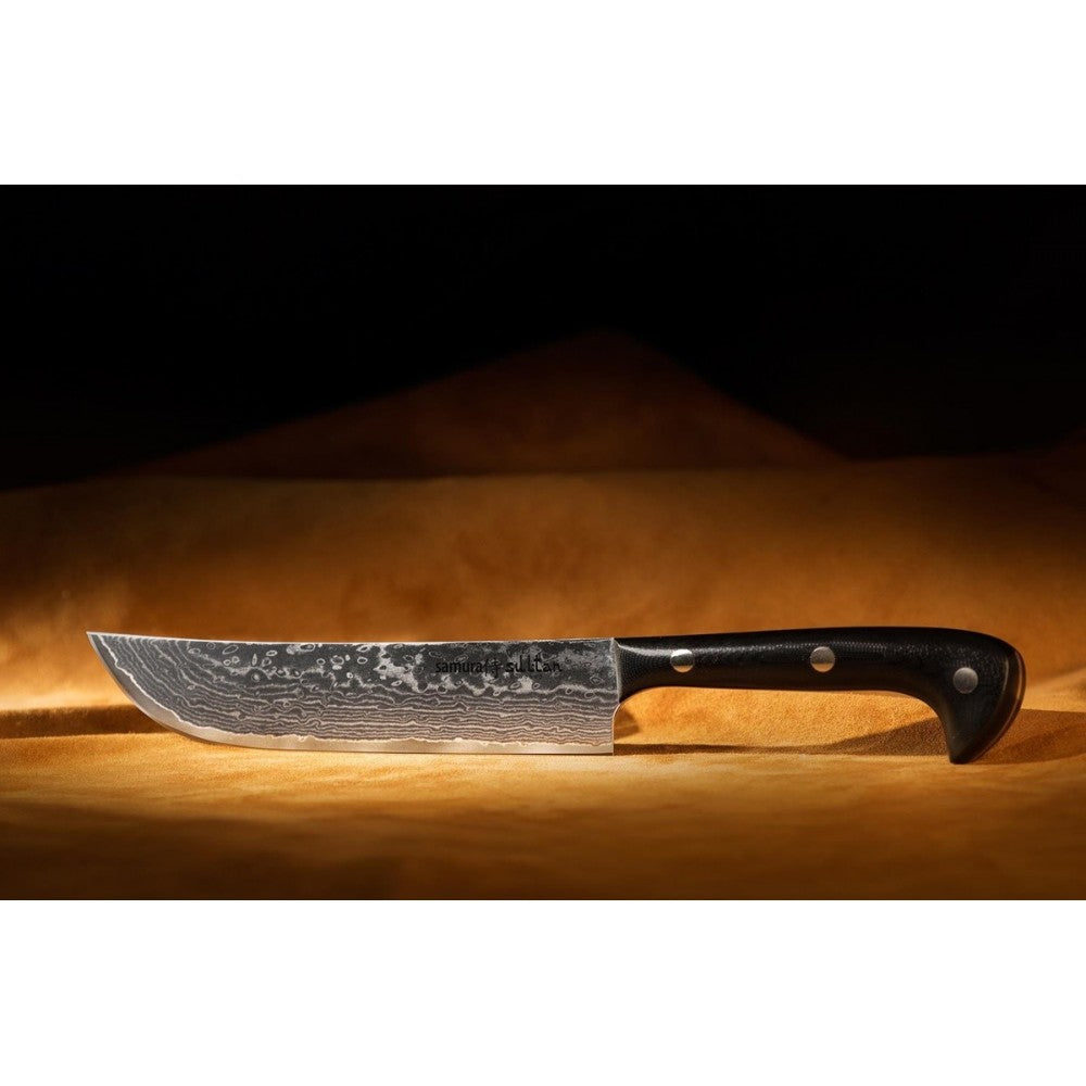 Cutitul bucatarului Samura Sultan, otel damasc, 16,4 cm
