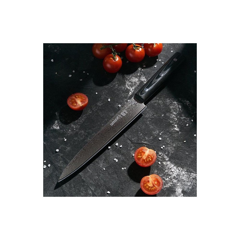 Cutit feliat, Samura Damascus 67, Otel carbon, 19.5 cm