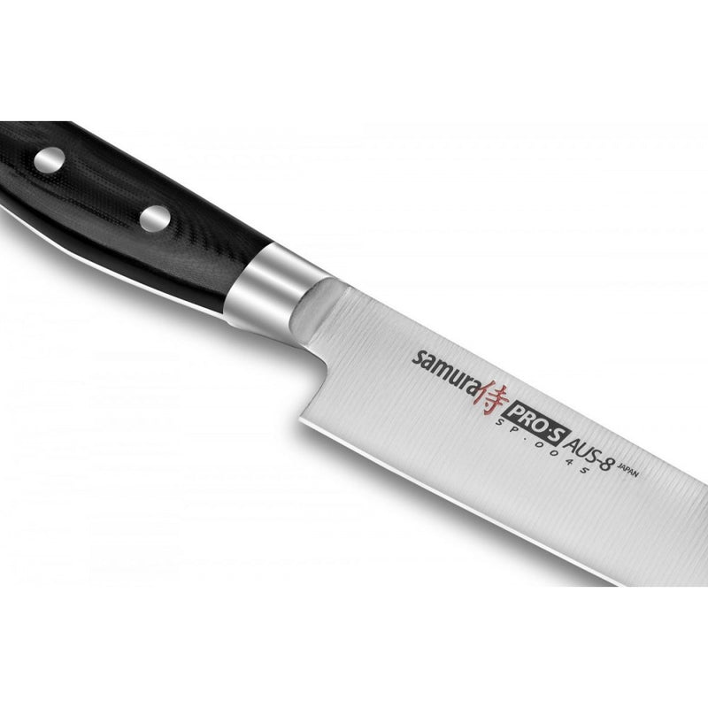 Cutit feliat Samura PRO-S, otel japonez AUS 8, HRC 58, lama 20 cm