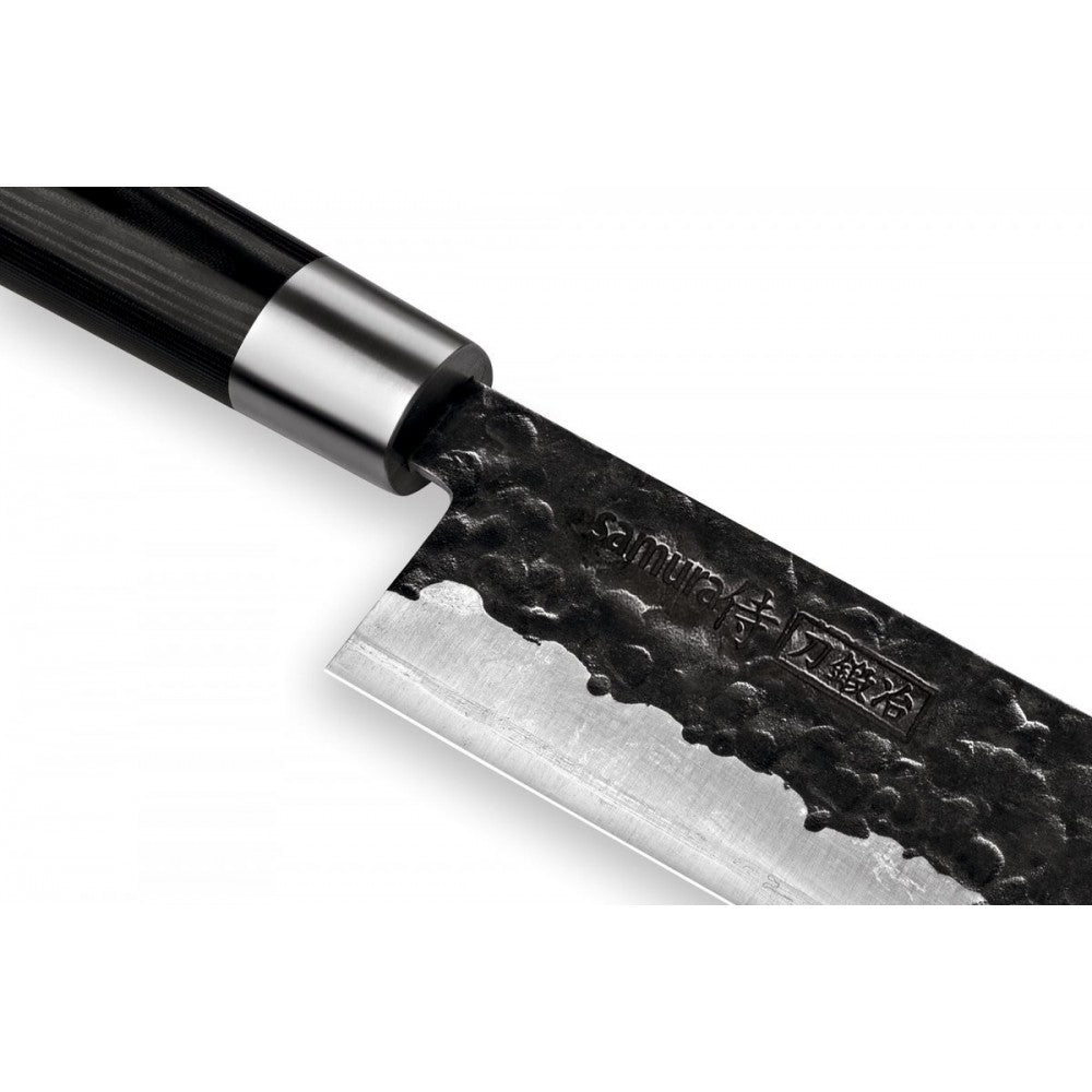 Cutit Nakiri Samura Black Smith, otel carbon, HRC 58, lama 16.8 cm