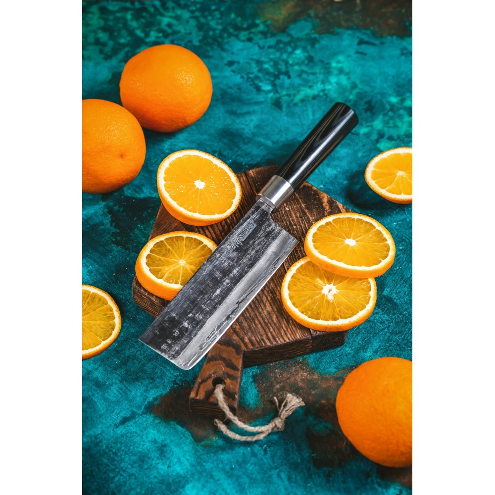 Cutit Nakiri Samura Super 5, otel japonez AUS 10, HRC 60, 17 cm