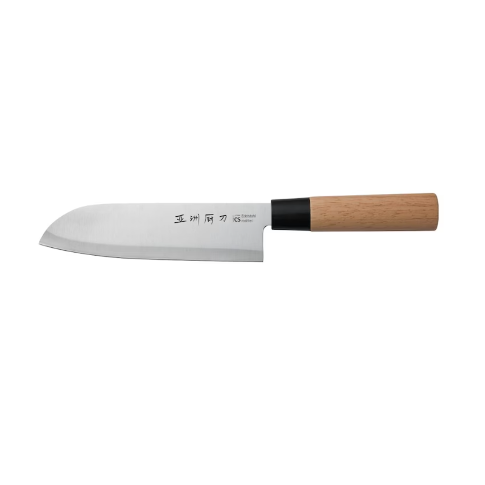 Cutit Osaka Santoku, inox, maner lemn, 18 cm