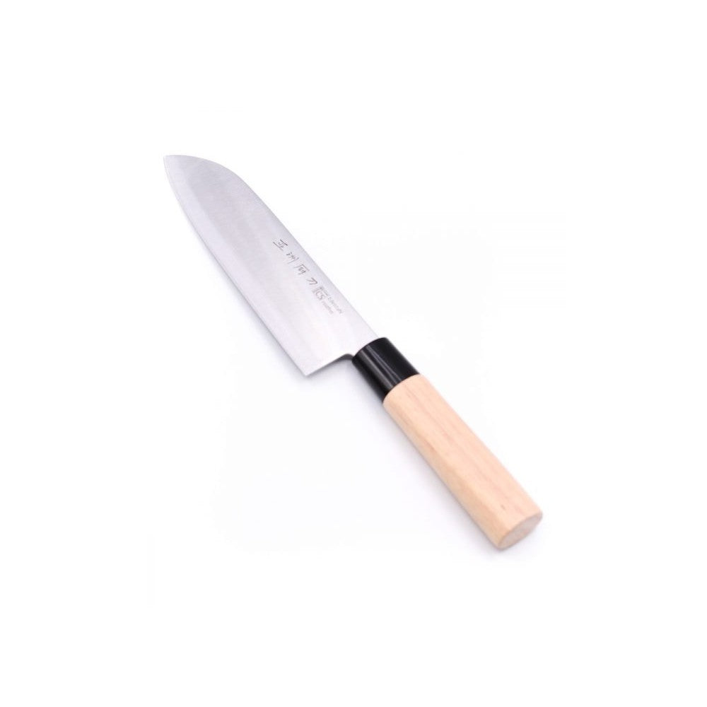 Cutit Osaka Santoku, inox, maner lemn, 18 cm