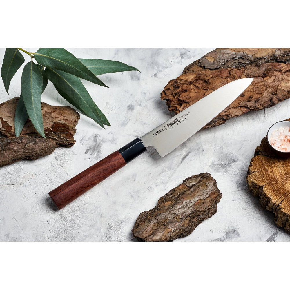 Cutit Samura Okinawa Gyuto, otel japonez, HRC 59, 17 cm