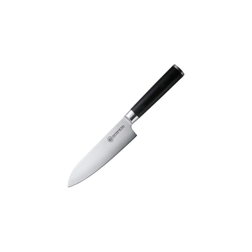 Cutit Santoku Konstanz, otel damasc 67 straturi, duritate HRC 62, lama 18 cm