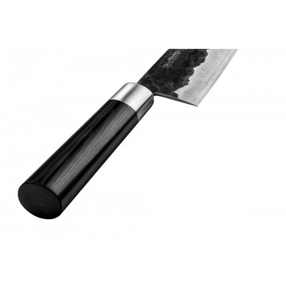 Cutit santoku Samura Black Smith, otel carbon, HRC 58, lama 18 cm