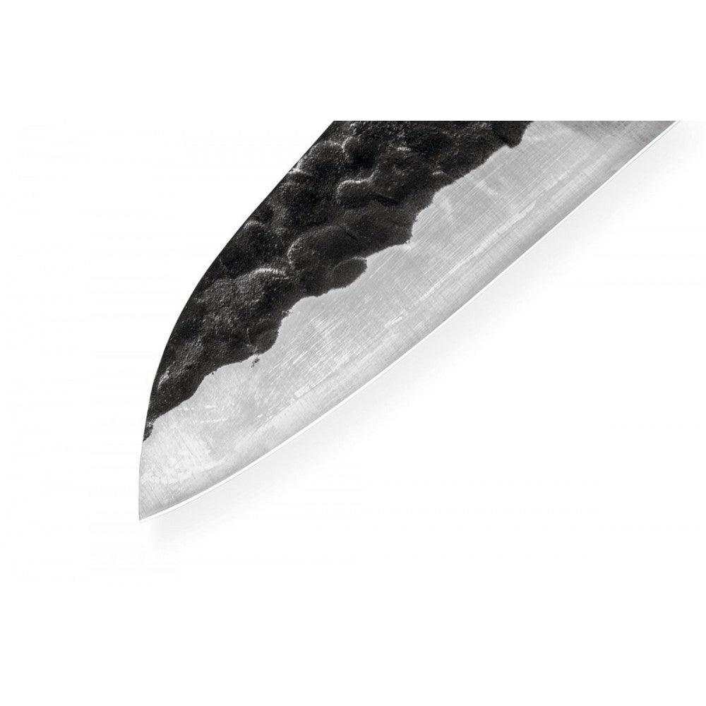 Cutit santoku Samura Black Smith, otel carbon, HRC 58, lama 18 cm