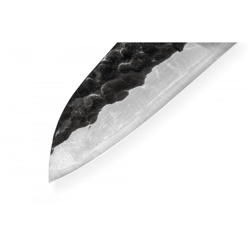 Cutit santoku Samura Black Smith, otel carbon, HRC 58, lama 18 cm
