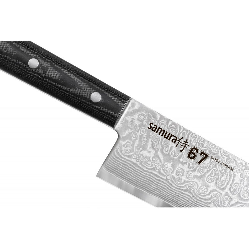 Cutit Santoku, Samura Damascus 67, Otel carbon, 17.5 cm