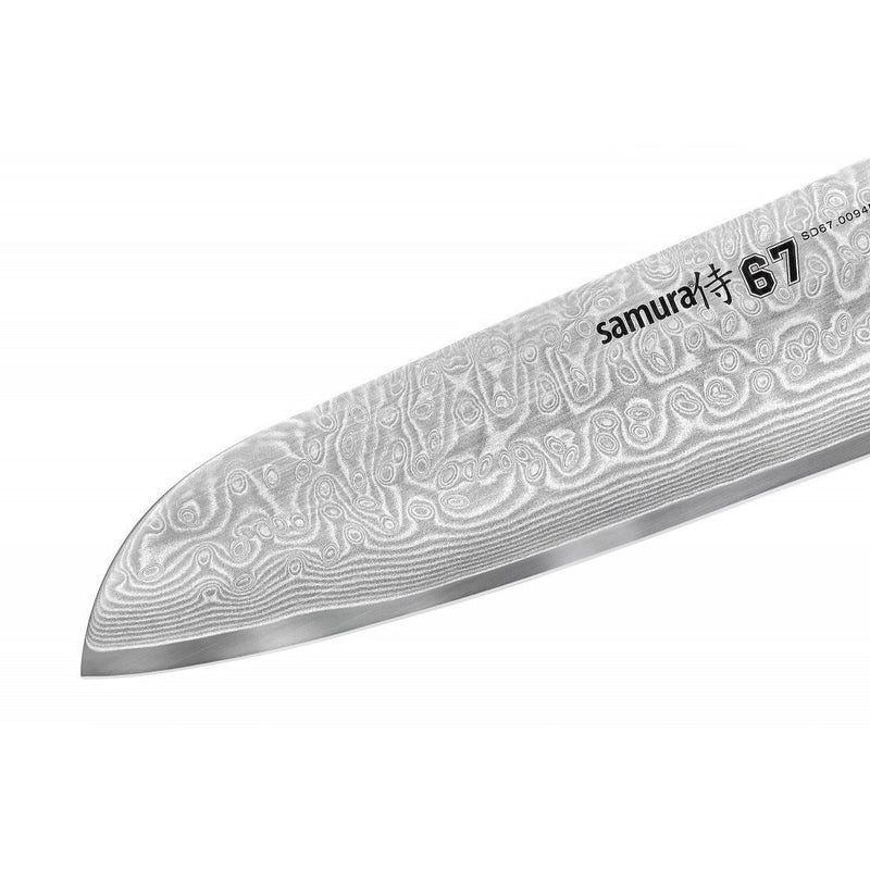 Cutit Santoku, Samura Damascus 67, Otel carbon, 17.5 cm
