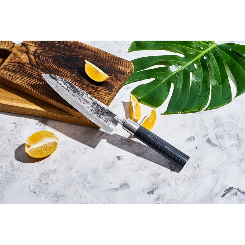 Cutit santoku Samura Super 5, otel japonez AUS 10, HRC 60, 18 cm