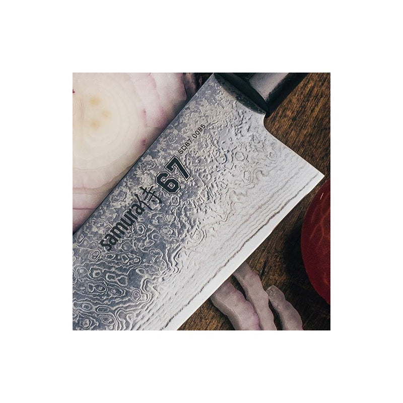 Cutitul bucatarului, Samura Damascus 67, otel damasc AUS 10, 20.8 cm