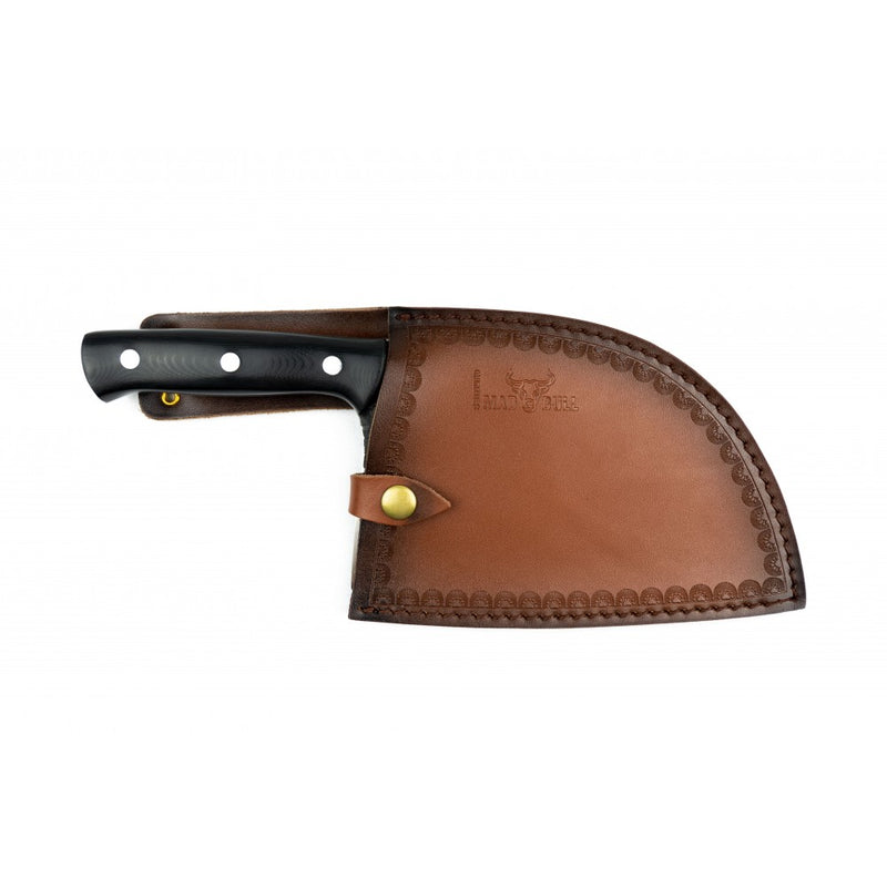 Cutitul bucatarului Sarbesc Mad Bull Black, otel carbon, lama 18 cm