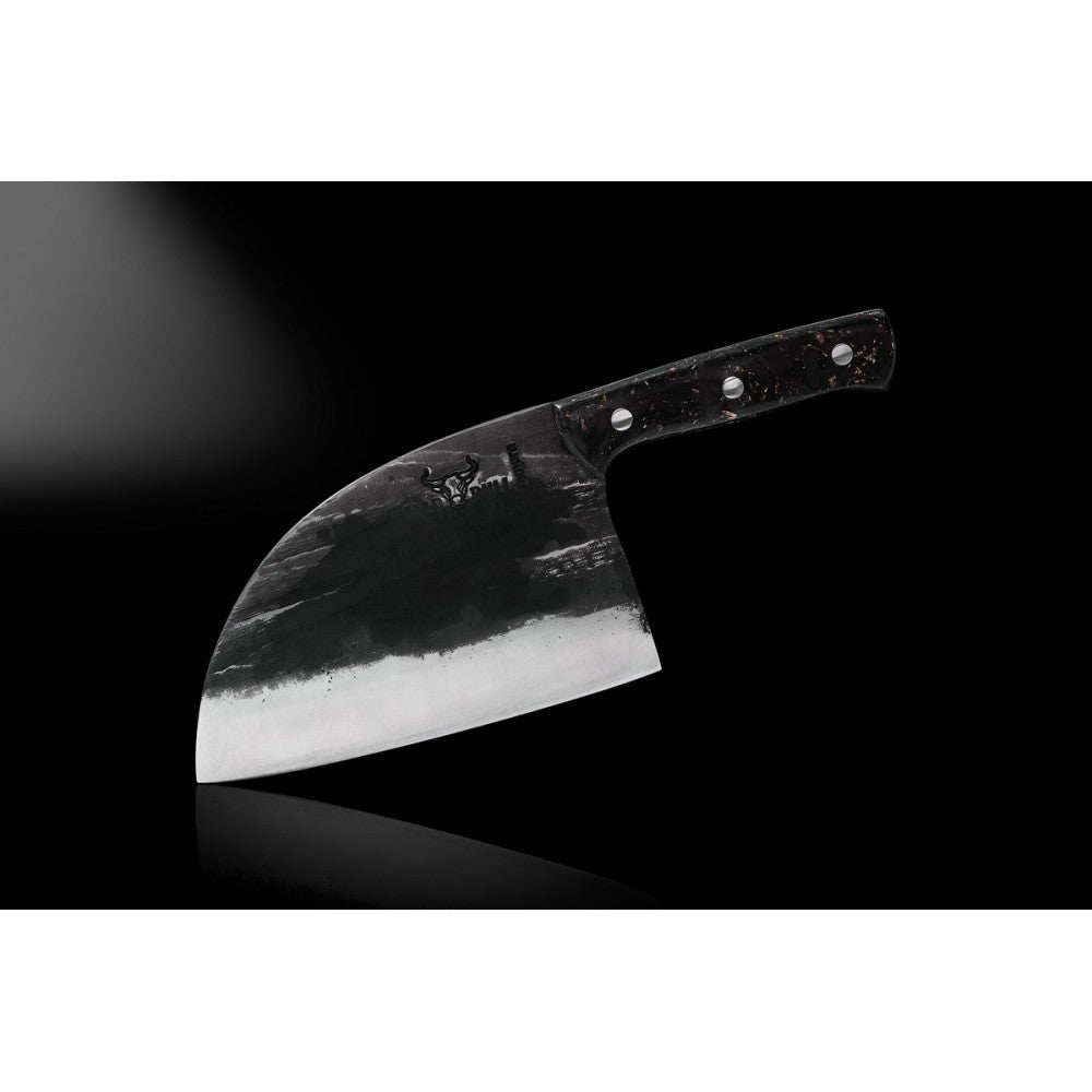Cutitul bucatarului Sarbesc Mad Bull Luxury, otel carbon, lama 18 cm