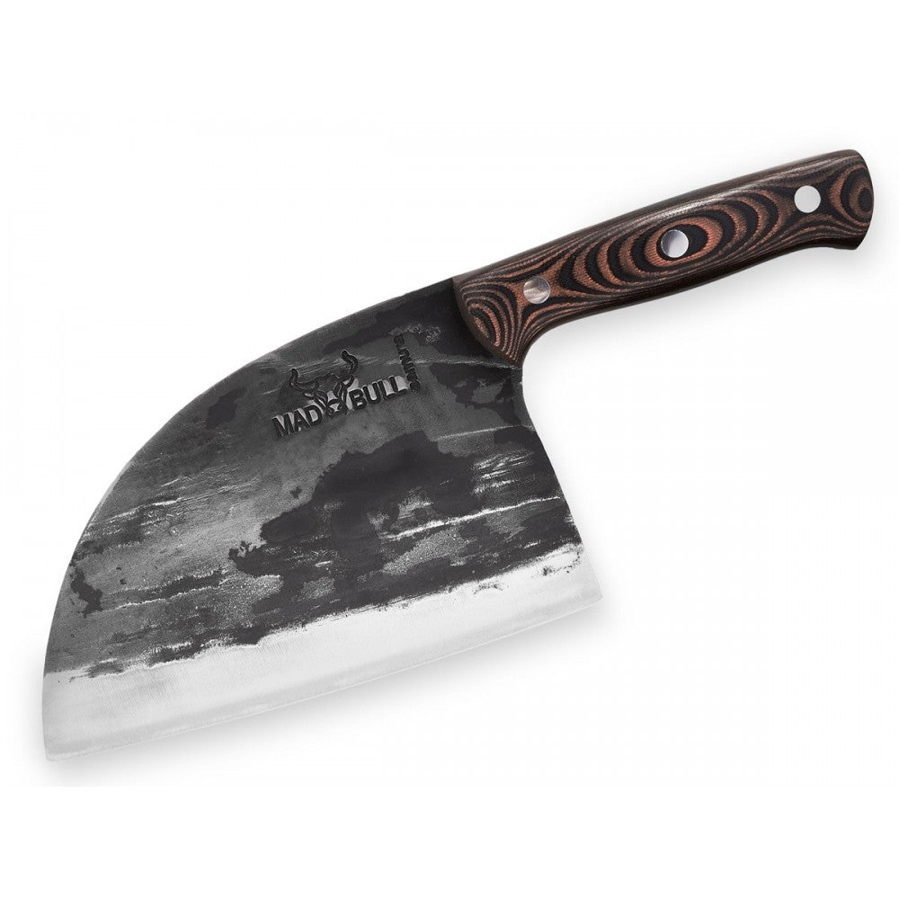 Cutitul bucatarului Sarbesc Mad Bull RED, otel carbon, lama 18 cm