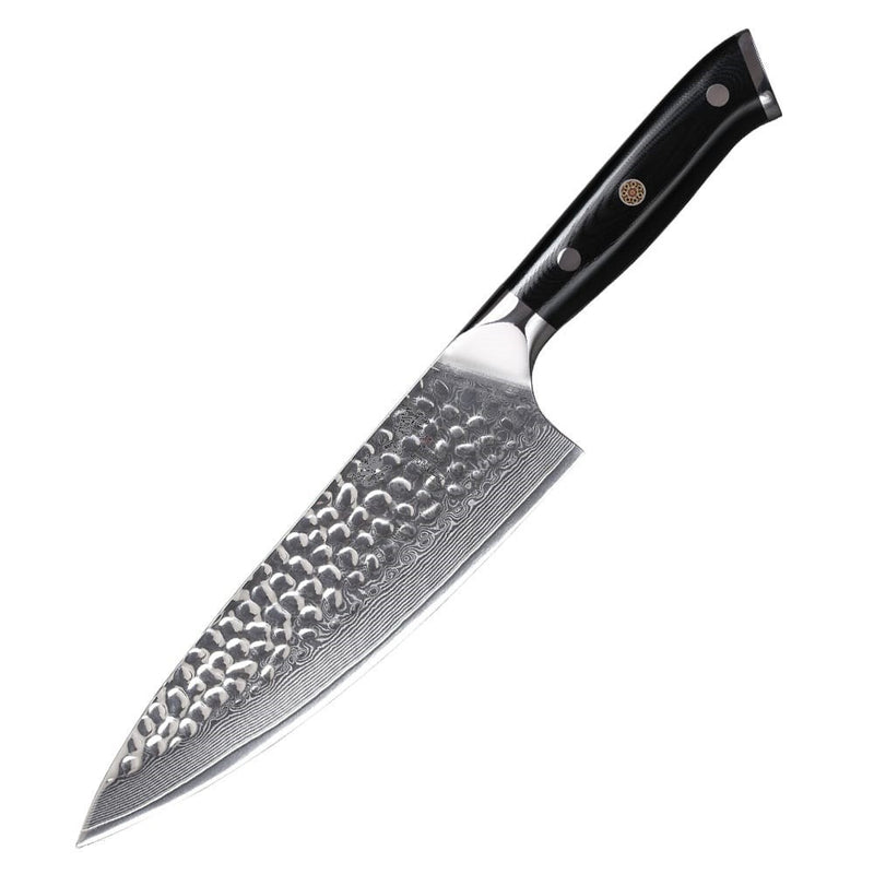 Cutitul bucatarului Teshiro, otel damasc 67 straturi, HRC 60, lungime lama 20 cm