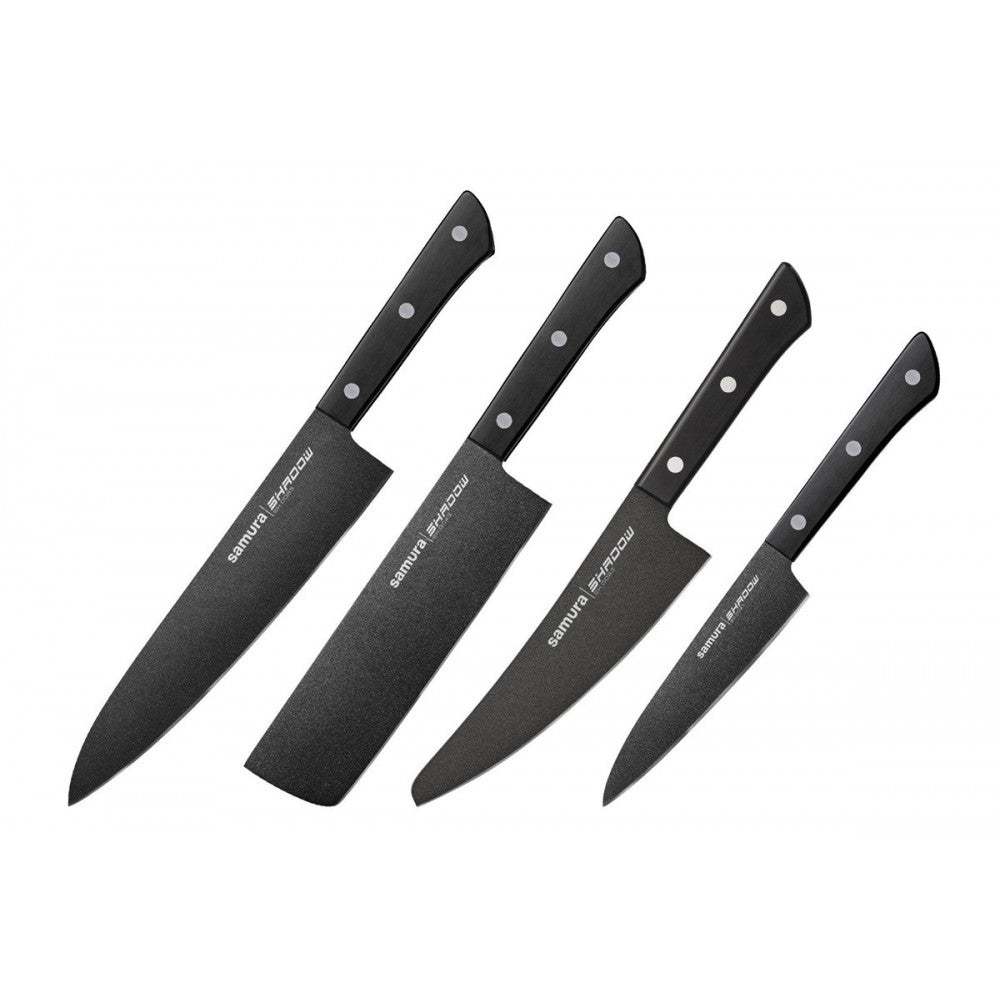 Set cutite Samura Shadow, otel japonez, 4 piese