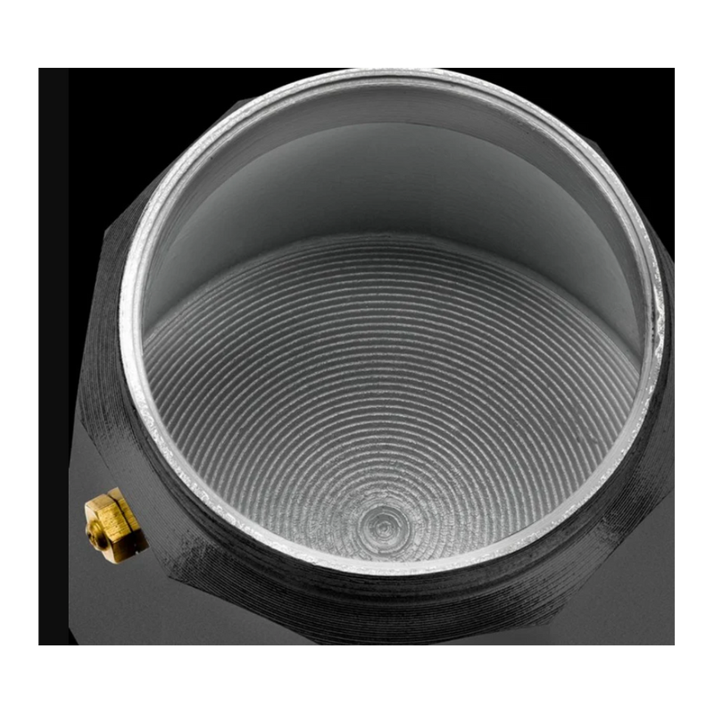 Espressor aragaz Monix Vitro, aluminiu, negru, 6 portii