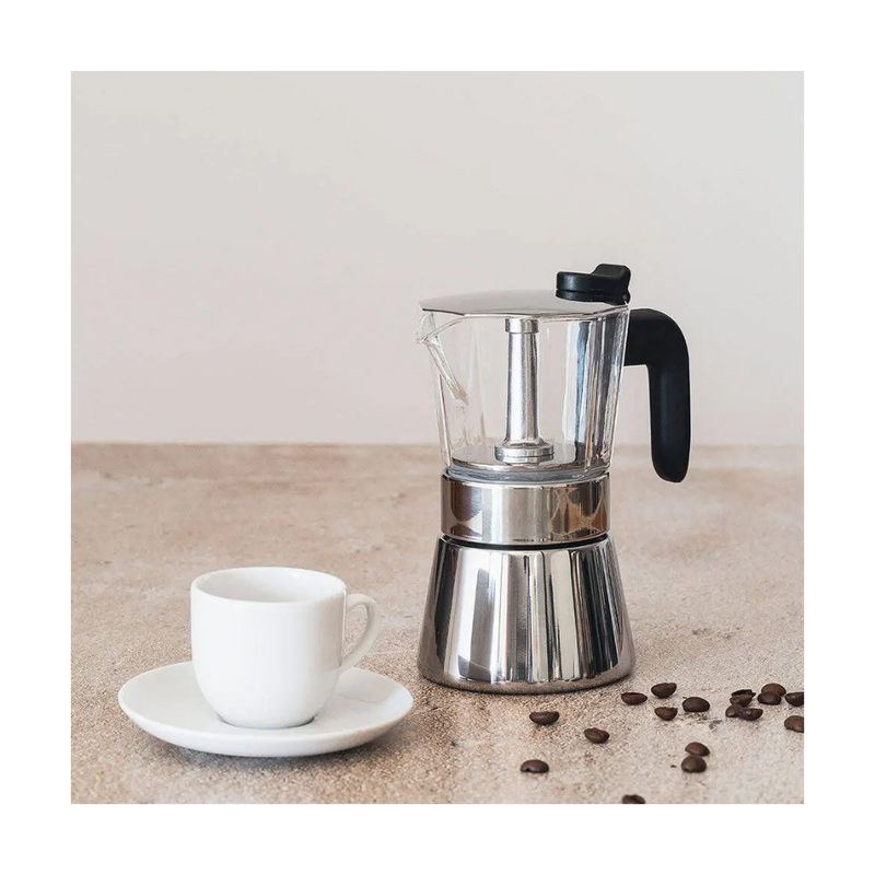 Espressor aragaz BRA Flavor, inox, sticla, 10 portii