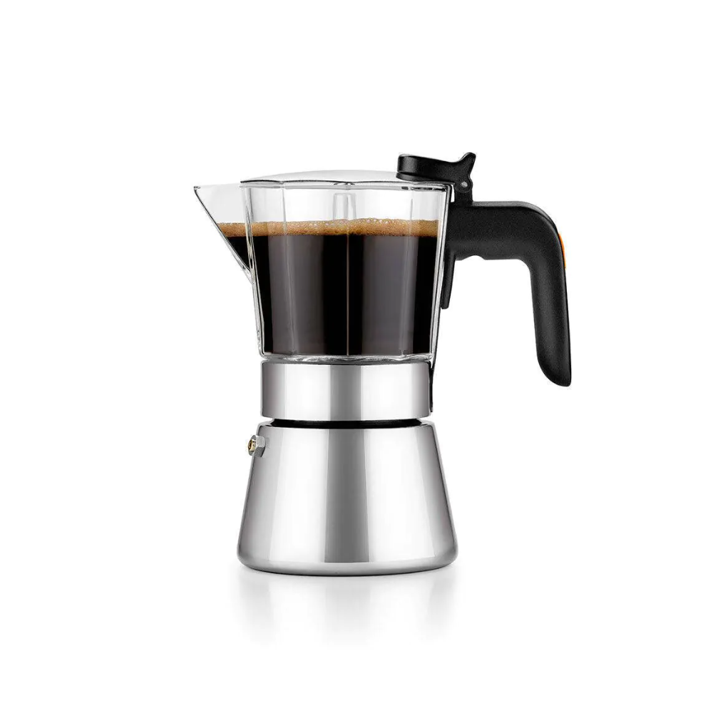 Espressor aragaz BRA Flavor, inox, sticla, 10 portii