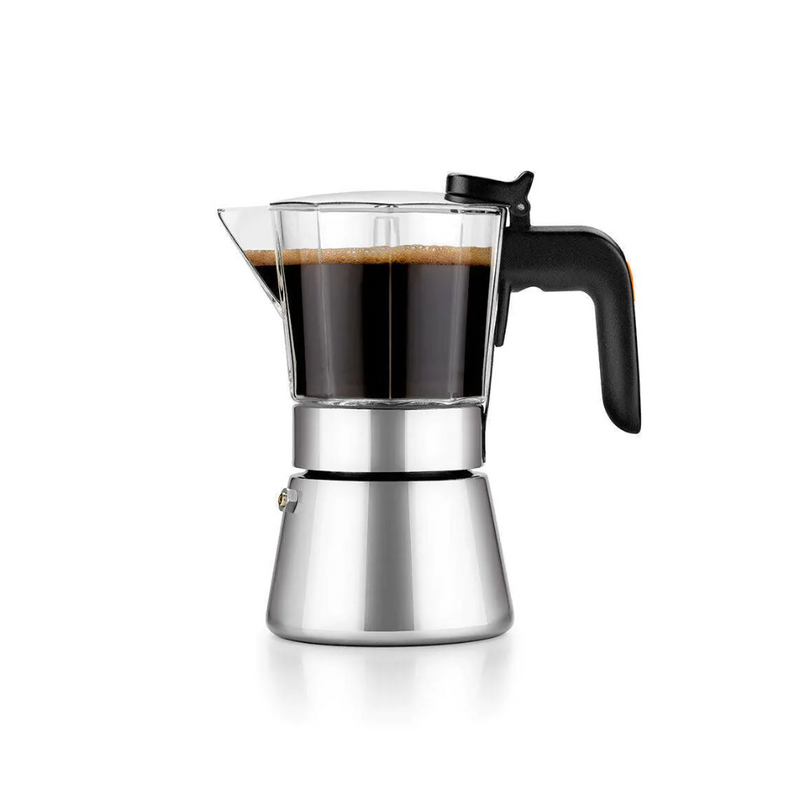 Espressor aragaz BRA Flavor, inox, sticla, 10 portii