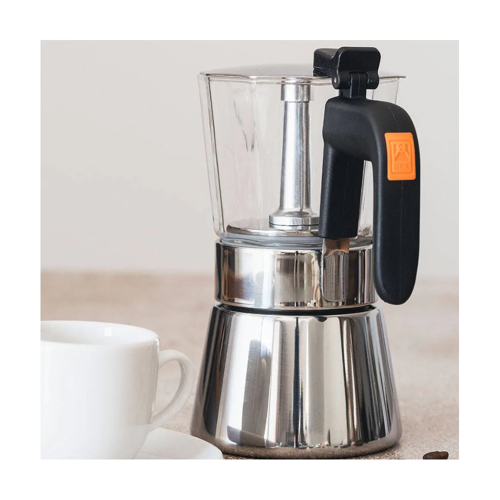 Espressor aragaz BRA Flavor, inox, sticla, 10 portii