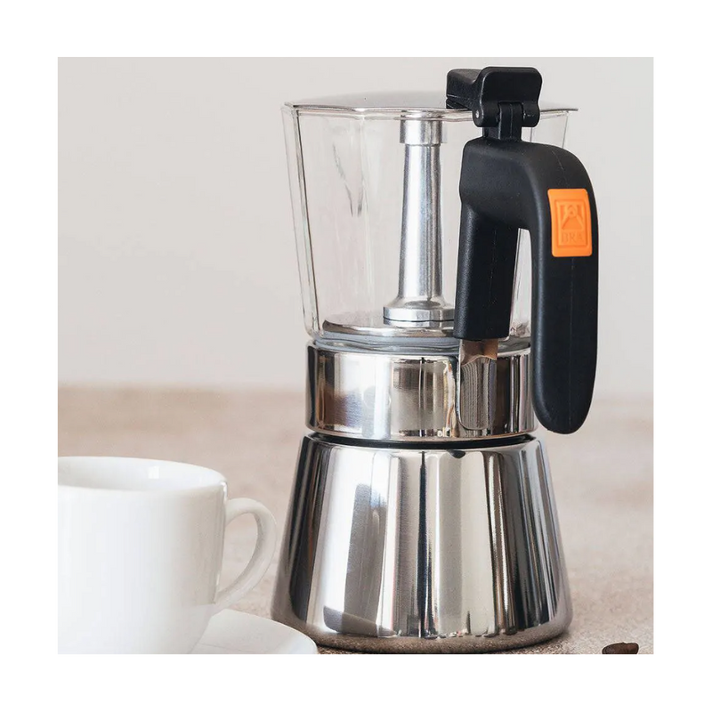 Espressor aragaz BRA Flavor, inox, sticla, 10 portii