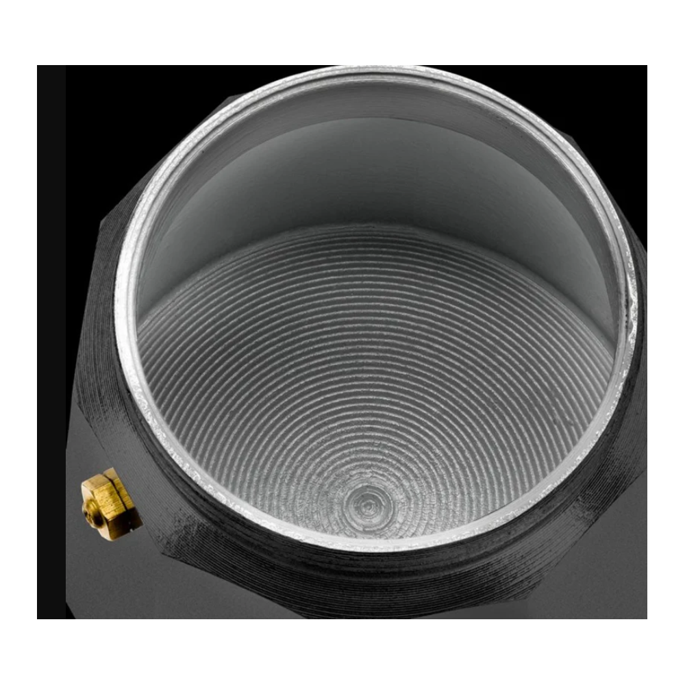 Espressor aragaz Monix Vitro, aluminiu, negru, 3 portii